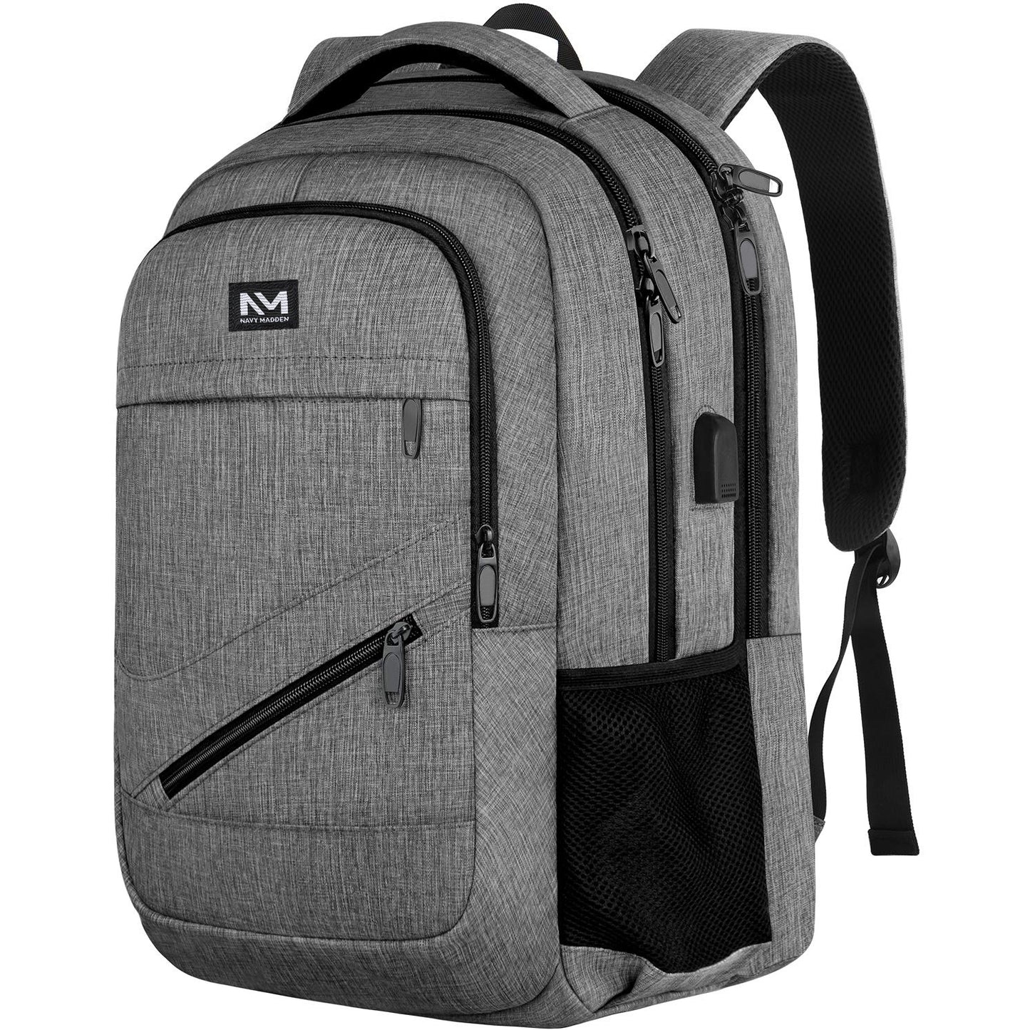 Navy Madden Rugzak Grijs - 15,6 inch - 28L - Medium
