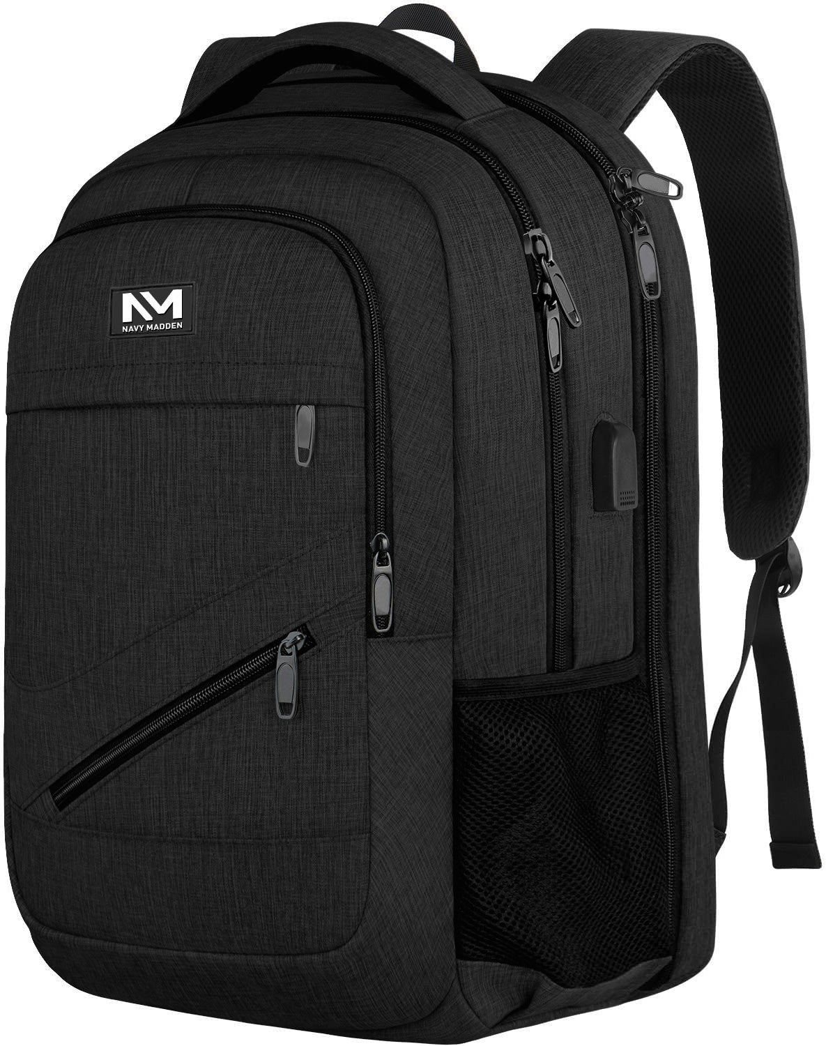 Navy Madden Rugzak Zwart - 17,3 inch - 31L - Large