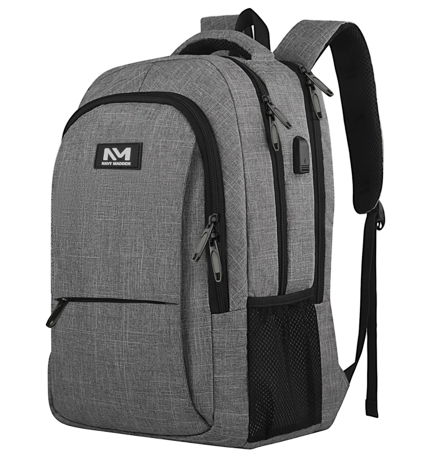 Navy Madden Rugzak Grijs - 15,6 inch - 28L - Medium