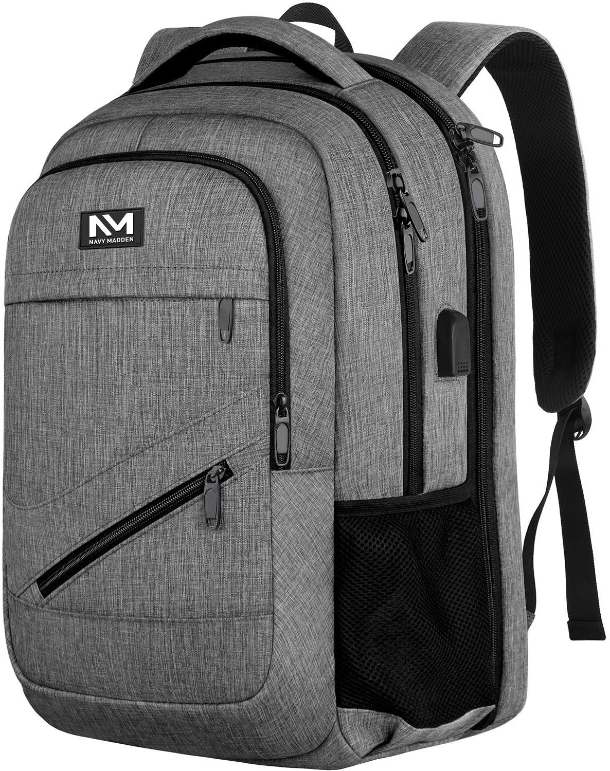 Navy Madden Rugzak Grijs - 17,3 inch - 31L - Large