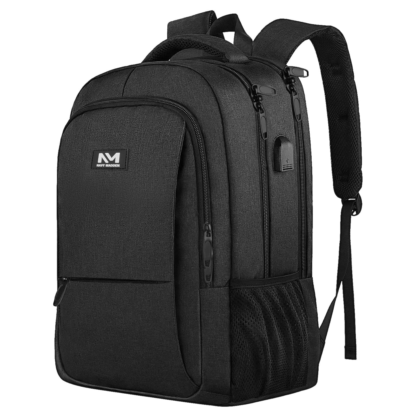 Navy Madden Rugzak Zwart - 15,6 inch - 28L - Medium